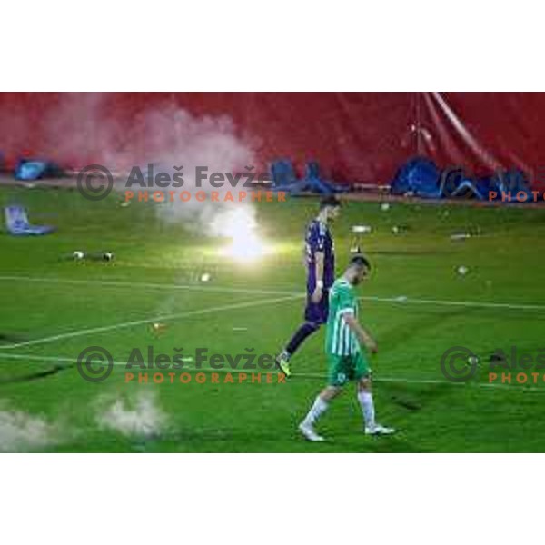 Marko Tolic and Djordje Crnomarkovic during Pivovarna Union Slovenian Cup match between Olimpija and Maribor in Celje on May 6, 2023