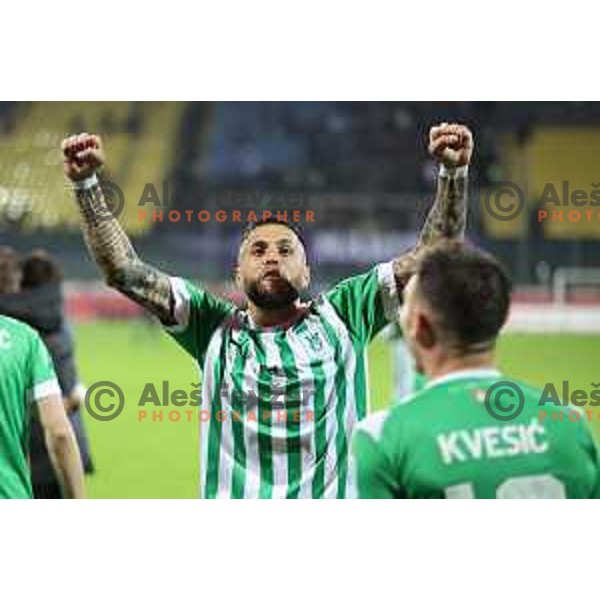 in action during Pivovarna Union Slovenian Cup match between Olimpija and Maribor in Celje on May 6, 2023 