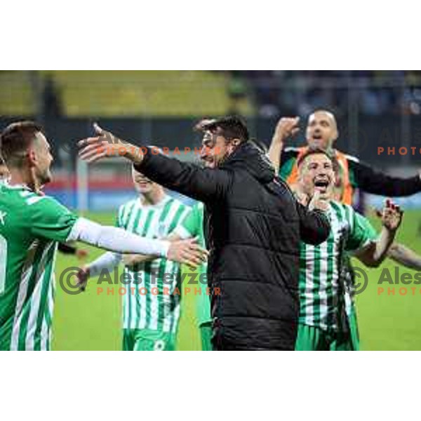 in action during Pivovarna Union Slovenian Cup match between Olimpija and Maribor in Celje on May 6, 2023 