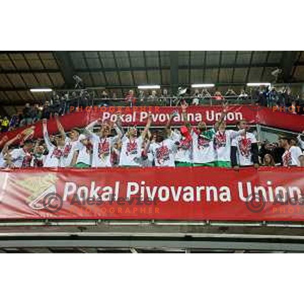 in action during Pivovarna Union Slovenian Cup match between Olimpija and Maribor in Celje on May 6, 2023 