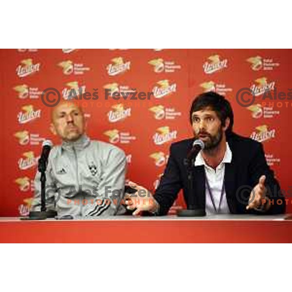 Marko Suler at the press conference after Pivovarna Union Slovenian Cup match between Olimpija and Maribor in Celje on May 6, 2023