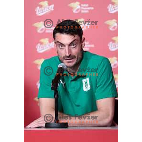 Albert Riera at the press conference after Pivovarna Union Slovenian Cup match between Olimpija and Maribor in Celje on May 6, 2023