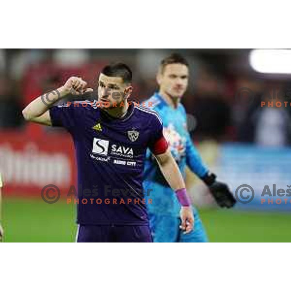in action during Pivovarna Union Slovenian Cup match between Olimpija and Maribor in Celje on May 6, 2023 