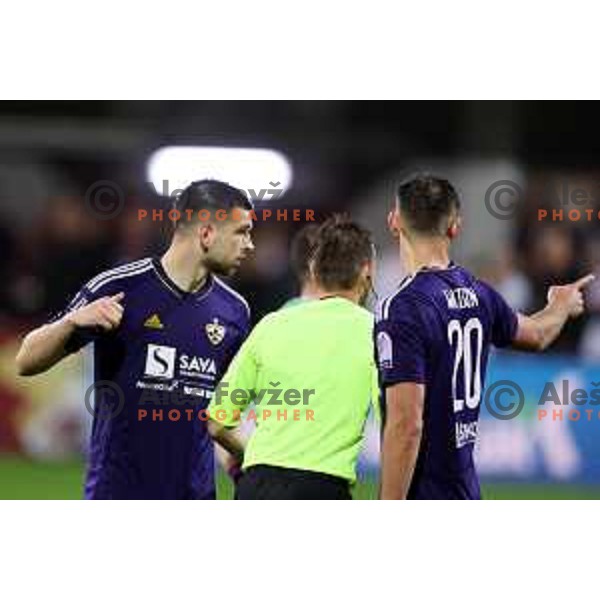 in action during Pivovarna Union Slovenian Cup match between Olimpija and Maribor in Celje on May 6, 2023 