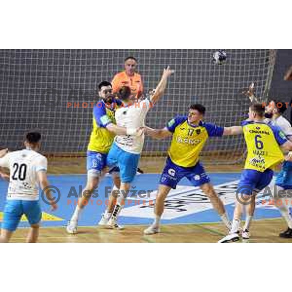 in action during handball Slovenian Cup match between Jerusalem Ormoz and Celje Pivovarna Lasko in Ormoz on May 7, 2023 , Slovenia on April 23, 2023