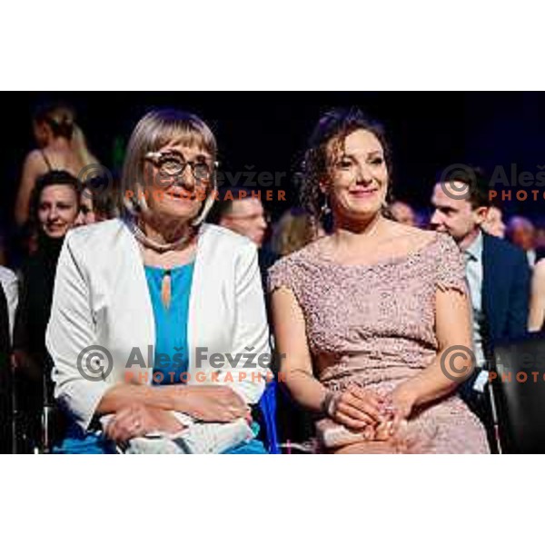 Darja Crnko and Ilka Stuhec during Gala event The Night of the Champions in Ljubljana, Slovenia on May 9, 2023