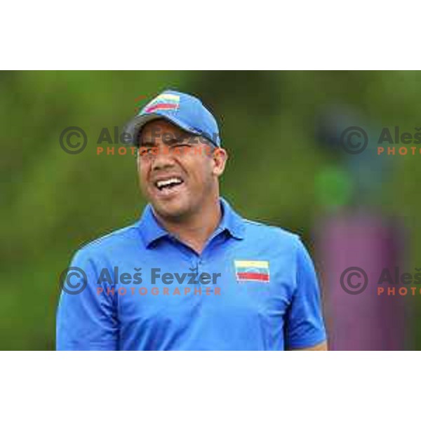 plays in the third round of the Olympic Golf tournament at Kasumigaseki Country Club at Tokyo 2020 Summer Olympic Games, Japan on July 31, 2021 