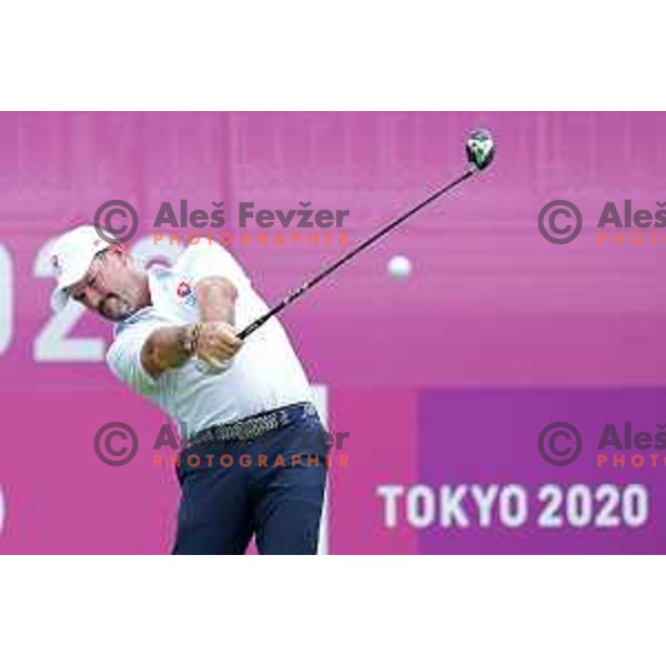 Rory Sabatini (SVK) plays in the third round of the Olympic Golf tournament at Kasumigaseki Country Club at Tokyo 2020 Summer Olympic Games, Japan on July 31, 2021