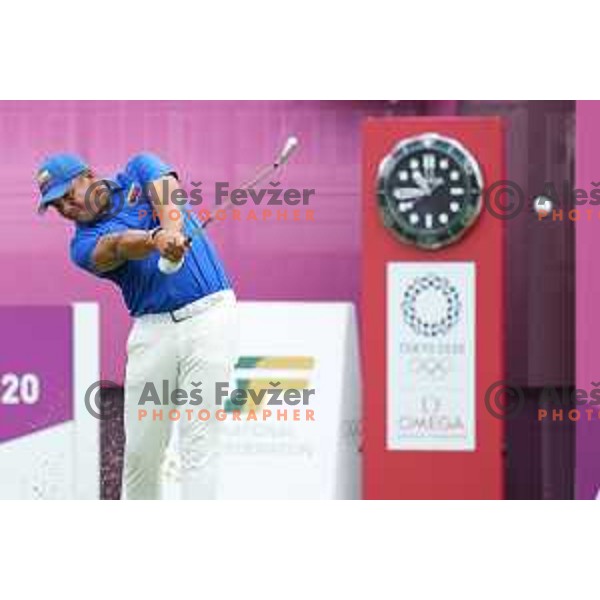 plays in the third round of the Olympic Golf tournament at Kasumigaseki Country Club at Tokyo 2020 Summer Olympic Games, Japan on July 31, 2021 