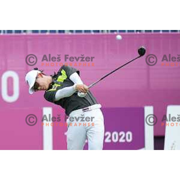 plays in the third round of the Olympic Golf tournament at Kasumigaseki Country Club at Tokyo 2020 Summer Olympic Games, Japan on July 31, 2021 