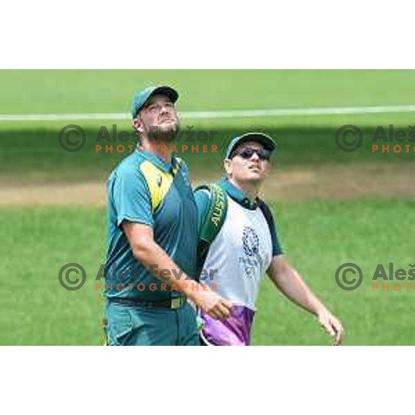 Mark Leishman (AUS) plays in the third round of the Olympic Golf tournament at Kasumigaseki Country Club at Tokyo 2020 Summer Olympic Games, Japan on July 31, 2021