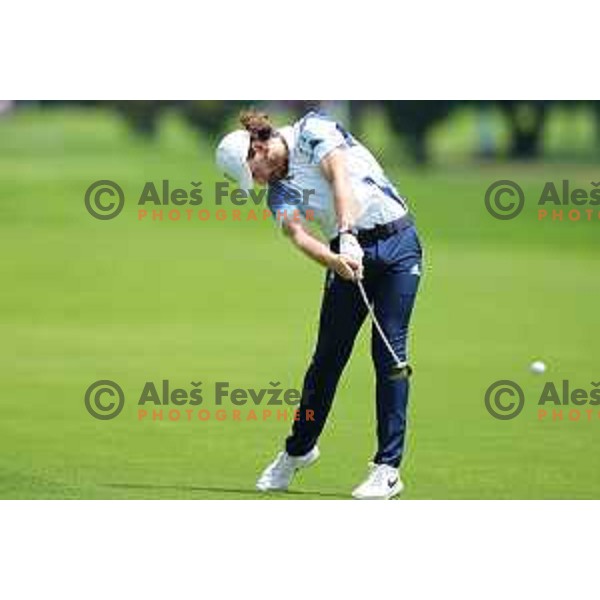 Tommy Fleetwood (GBR) plays in the third round of the Olympic Golf tournament at Kasumigaseki Country Club at Tokyo 2020 Summer Olympic Games, Japan on July 31, 2021