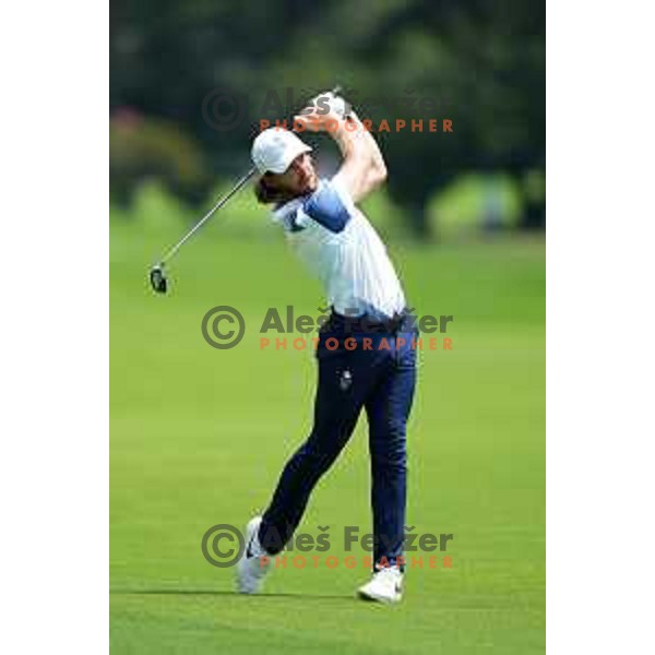 Tommy Fleetwood (GBR) plays in the third round of the Olympic Golf tournament at Kasumigaseki Country Club at Tokyo 2020 Summer Olympic Games, Japan on July 31, 2021