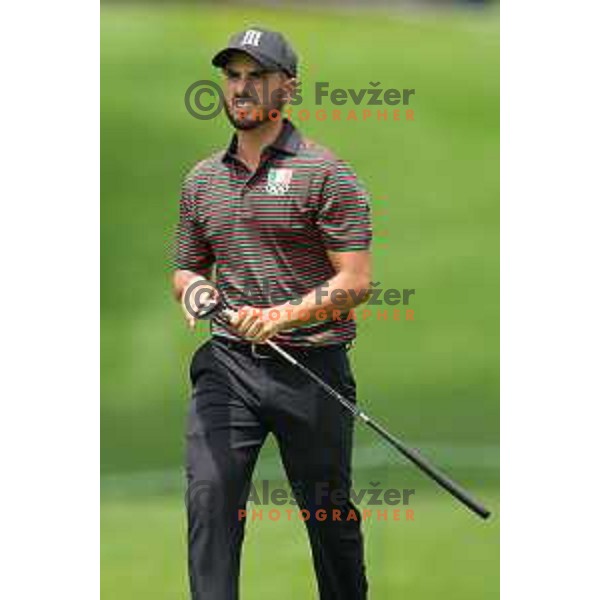 Abraham Ancer (MEX) plays in the third round of the Olympic Golf tournament at Kasumigaseki Country Club at Tokyo 2020 Summer Olympic Games, Japan on July 31, 2021