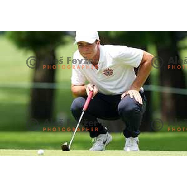 Viktor Hovland (NOR) plays in the third round of the Olympic Golf tournament at Kasumigaseki Country Club at Tokyo 2020 Summer Olympic Games, Japan on July 31, 2021