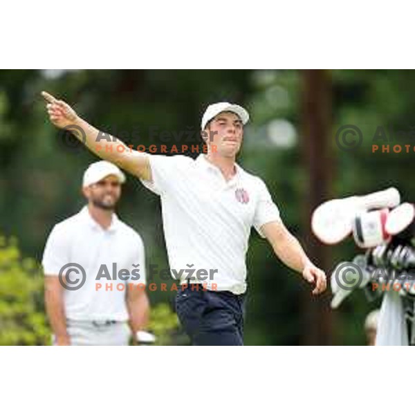 Viktor Hovland (NOR) plays in the third round of the Olympic Golf tournament at Kasumigaseki Country Club at Tokyo 2020 Summer Olympic Games, Japan on July 31, 2021