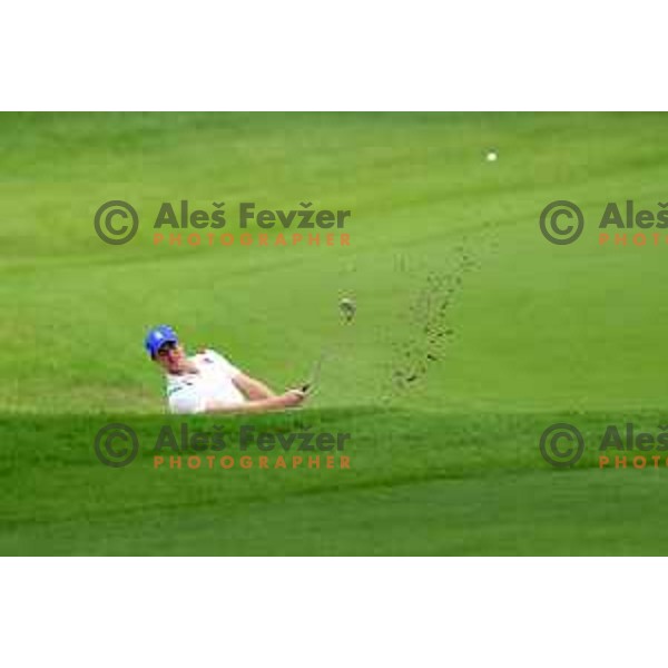 Guido Migliozzi (ITA) plays in the third round of the Olympic Golf tournament at Kasumigaseki Country Club at Tokyo 2020 Summer Olympic Games, Japan on July 31, 2021