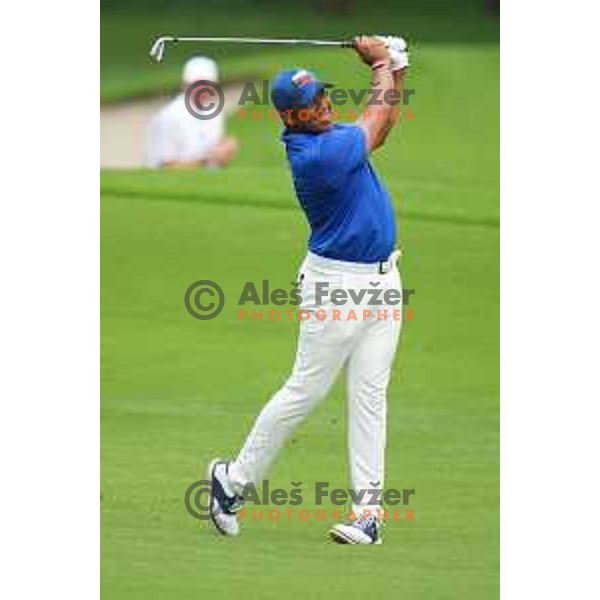 plays in the third round of the Olympic Golf tournament at Kasumigaseki Country Club at Tokyo 2020 Summer Olympic Games, Japan on July 31, 2021 