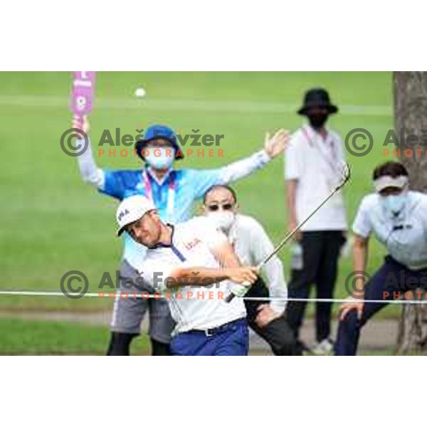 plays in the third round of the Olympic Golf tournament at Kasumigaseki Country Club at Tokyo 2020 Summer Olympic Games, Japan on July 31, 2021 