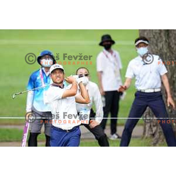 plays in the third round of the Olympic Golf tournament at Kasumigaseki Country Club at Tokyo 2020 Summer Olympic Games, Japan on July 31, 2021 