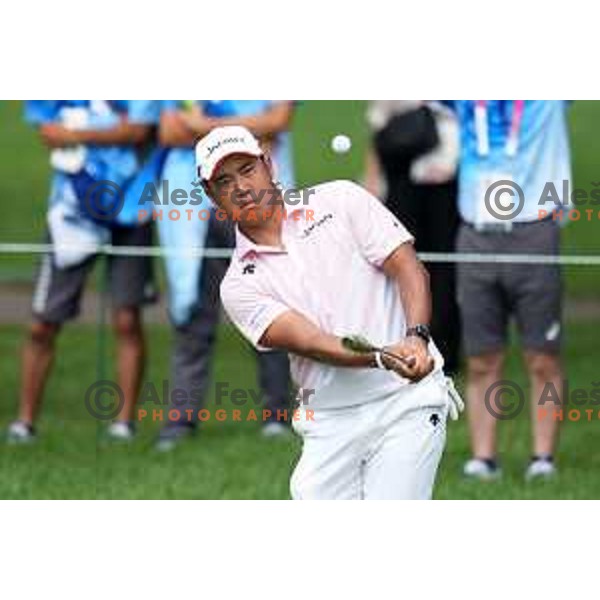 Hideki Matsuyama (JPN) plays in the third round of the Olympic Golf tournament at Kasumigaseki Country Club at Tokyo 2020 Summer Olympic Games, Japan on July 31, 2021