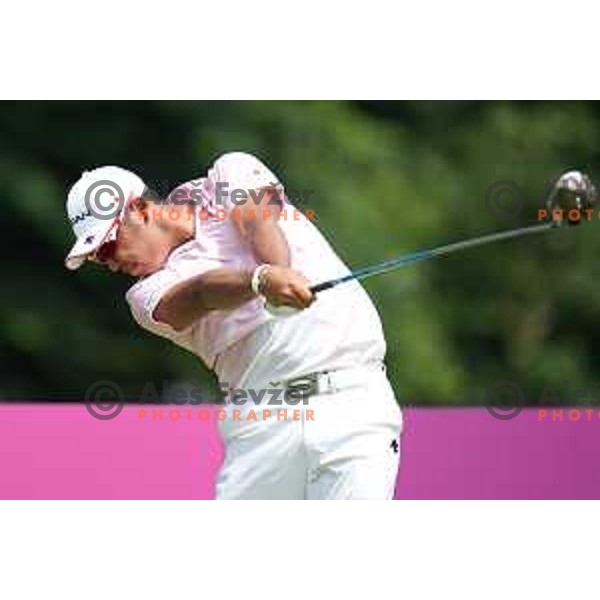 Hideki Matsuyama (JPN) plays in the third round of the Olympic Golf tournament at Kasumigaseki Country Club at Tokyo 2020 Summer Olympic Games, Japan on July 31, 2021