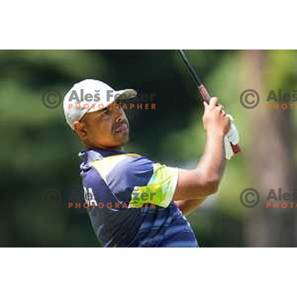 plays in the third round of the Olympic Golf tournament at Kasumigaseki Country Club at Tokyo 2020 Summer Olympic Games, Japan on July 31, 2021 