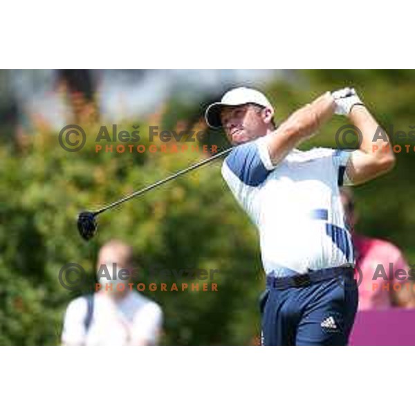 plays in the third round of the Olympic Golf tournament at Kasumigaseki Country Club at Tokyo 2020 Summer Olympic Games, Japan on July 31, 2021 