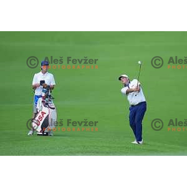 Patrick Reed (USA) plays in the third round of the Olympic Golf tournament at Kasumigaseki Country Club at Tokyo 2020 Summer Olympic Games, Japan on July 31, 2021