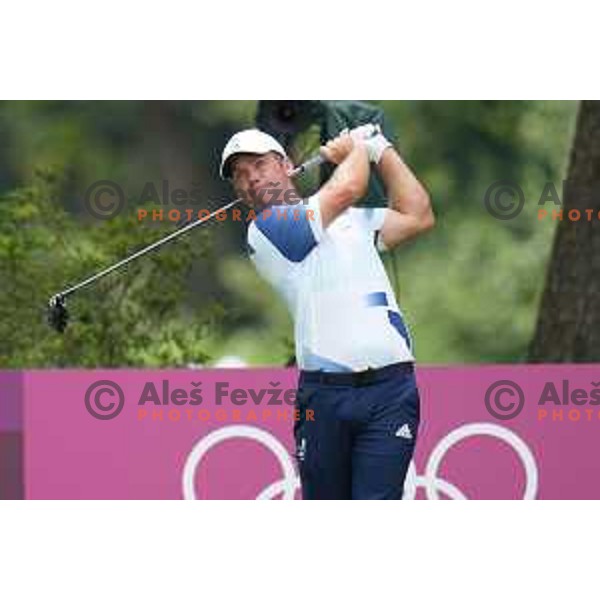 plays in second round of Olympic Golf tournament at Kasumigaseki Country Club at Tokyo 2020 Summer Olympic Games, Japan on July 31, 2021