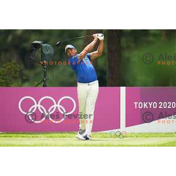 plays in second round of Olympic Golf tournament at Kasumigaseki Country Club at Tokyo 2020 Summer Olympic Games, Japan on July 31, 2021