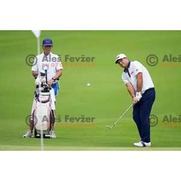 Patrick Reed (USA) plays in the third round of the Olympic Golf tournament at Kasumigaseki Country Club at Tokyo 2020 Summer Olympic Games, Japan on July 31, 2021