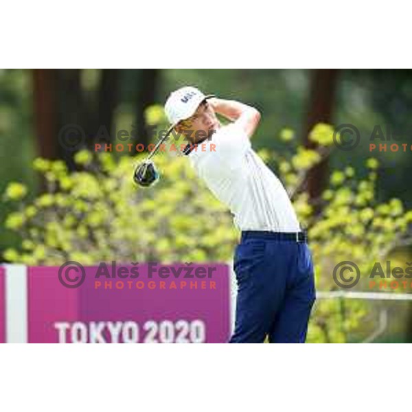 Patrick Reed (USA) plays in the third round of the Olympic Golf tournament at Kasumigaseki Country Club at Tokyo 2020 Summer Olympic Games, Japan on July 31, 2021