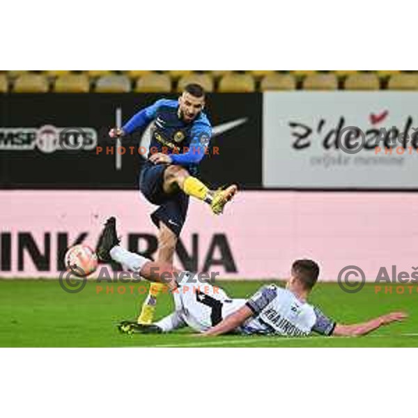 in action during Prva Liga Telemach 2022-2023 football match between Celje and Koper in Celje, Slovenia on May 13, 2023 