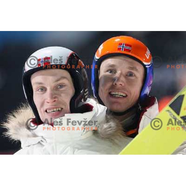 Ljoekelsoey (NOR) at 90 m individual ski jumping event in Pragelato at Torino 2006 Winter Olympic games, Italy on February 12, 2006