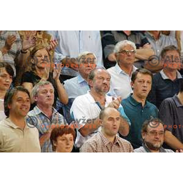 Milan Kucan during The Final of EHF Champions League Women 2002-2003 between Krim ETA Neutro Roberts (SLO) and L\'Eliana Valencia (ESP) in Kodeljevo Hall, Ljubljana, Slovenia on May 17, 2003