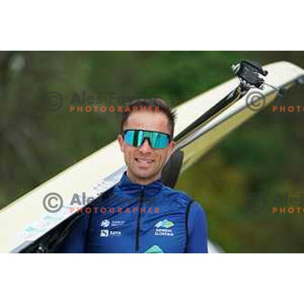 Rajko Hrvat during Slovenia Rowing team practice on Lake Bled, Slovenia on May 18, 2023