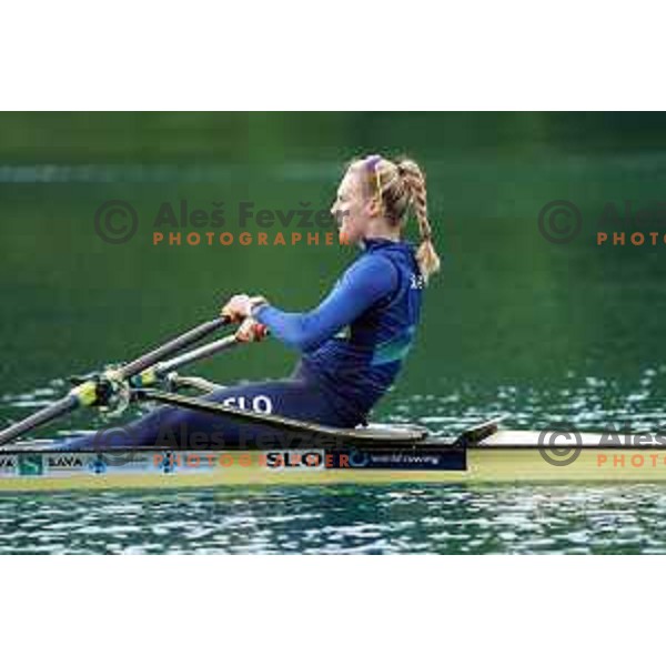 Nina Kostanjsek during Slovenia Rowing team practice on Lake Bled, Slovenia on May 18, 2023