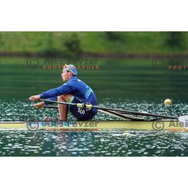 Filip Matej Pfeifer during Slovenia Rowing team practice on Lake Bled, Slovenia on May 18, 2023