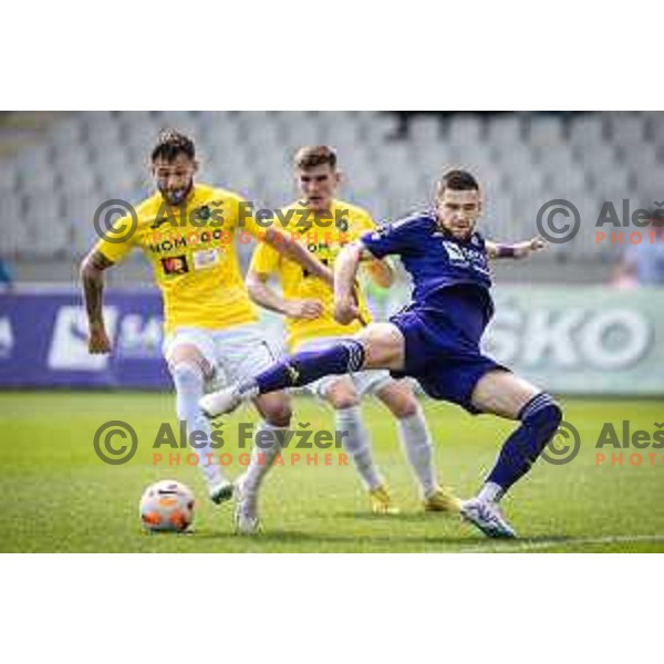 Zan Vipotnik in action during Prva liga Telemach football match between Maribor and Bravo in Ljudski vrt, Maribor, Slovenia on May 20, 2023. Photo: Jure Banfi