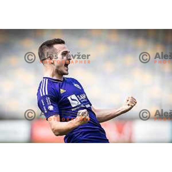 Ivan Brnic celebrating during Prva liga Telemach football match between Maribor and Bravo in Ljudski vrt, Maribor, Slovenia on May 20, 2023. Photo: Jure Banfi