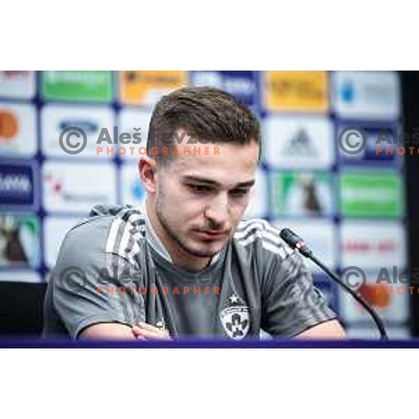 at the press conference during Prva liga Telemach football match between Maribor and Bravo in Ljudski vrt, Maribor, Slovenia on May 20, 2023. Photo: Jure Banfi