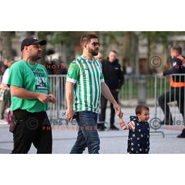 Fans during championship celebration of Olimpija in Kongresni trg, Ljubljana, Slovenia on May 20, 2023. Foto: Filip Barbalic