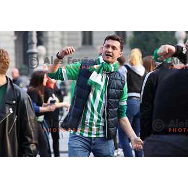 Fans during championship celebration of Olimpija in Kongresni trg, Ljubljana, Slovenia on May 20, 2023. Foto: Filip Barbalic