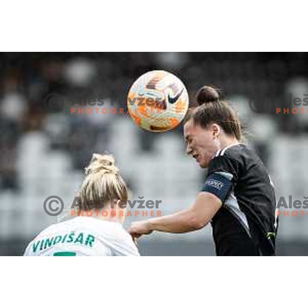 Spela Kolbl in action during Women’s First League football match between ZNK Mura Nona and ZNK Olimpija in Fazanerija, Murska Sobota, Slovenia on May 21, 2023. Photo: Jure Banfi