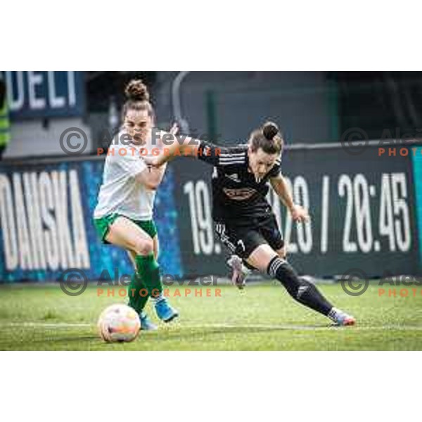Spela Kolbl in action during Women’s First League football match between ZNK Mura Nona and ZNK Olimpija in Fazanerija, Murska Sobota, Slovenia on May 21, 2023. Photo: Jure Banfi