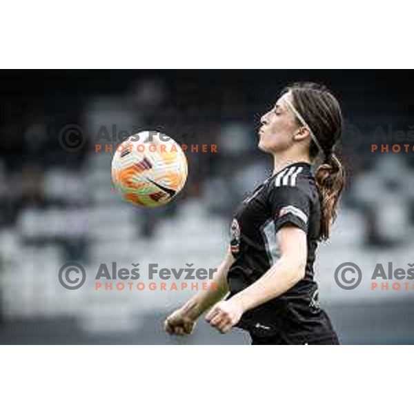 in action during Women’s First League football match between ZNK Mura Nona and ZNK Olimpija in Fazanerija, Murska Sobota, Slovenia on May 21, 2023. Photo: Jure Banfi