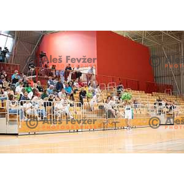 in action during a friendly basketball match on Rakete Tour between Slovenia and Croatia in Podcetrtek, Slovenia on May 23, 2023