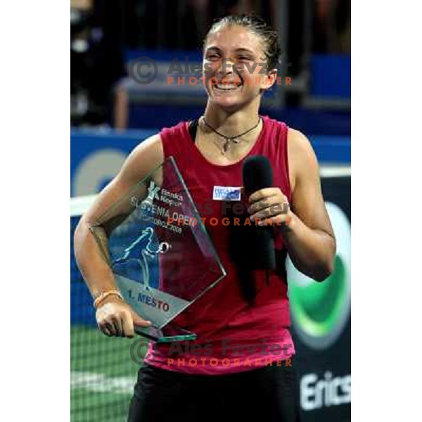 Sara Errani (ITA),winner of Banka Koper Slovenia Open WTA tennis tournament, Portoroz, 27.7.2008. Photo by Ales Fevzer 