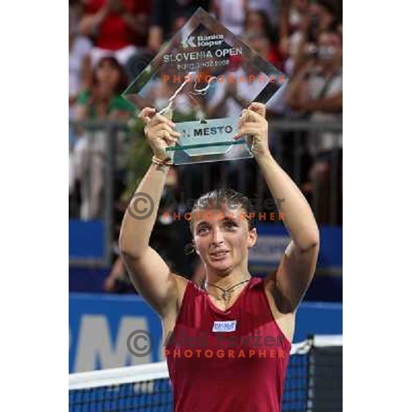 Sara Errani (ITA),winner of Banka Koper Slovenia Open WTA tennis tournament, Portoroz, 27.7.2008. Photo by Ales Fevzer 